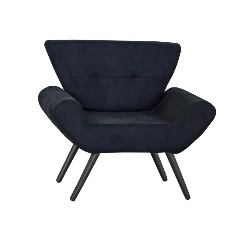 Poltrona Decorativa Aurora 1 Lugar Preto - Matrix