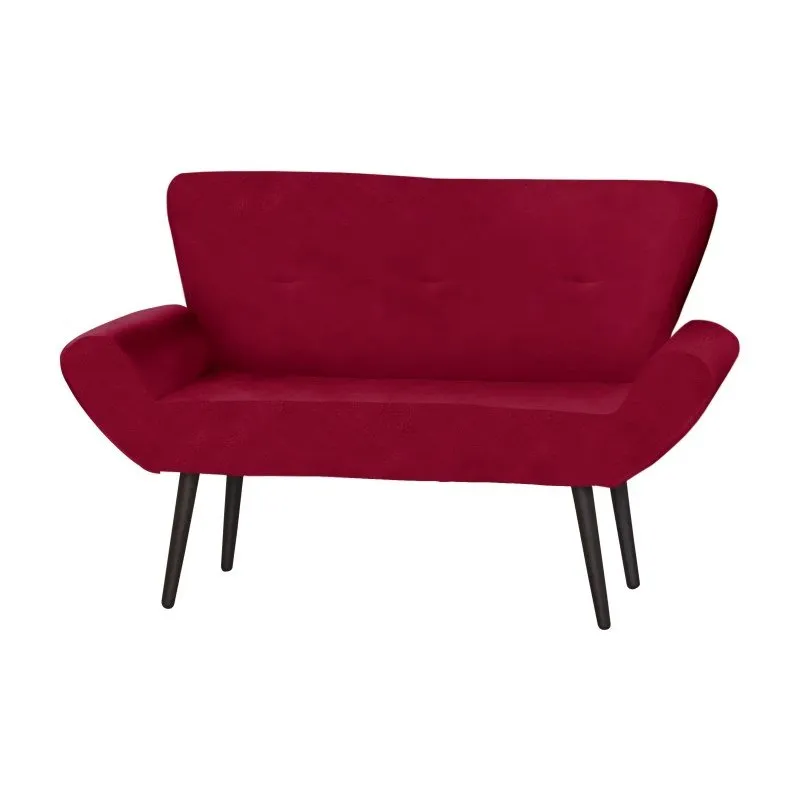 Poltrona Decorativa Aurora 2 Lugares Vermelho - Matrix