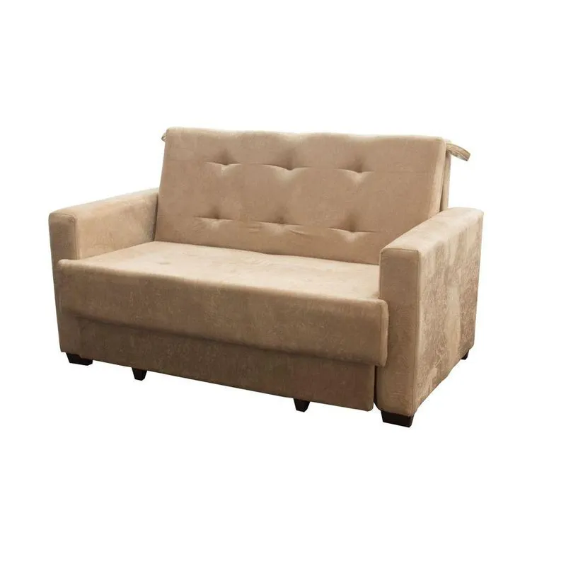 Sofá Cama Casal Gaby - Bege suede amassado