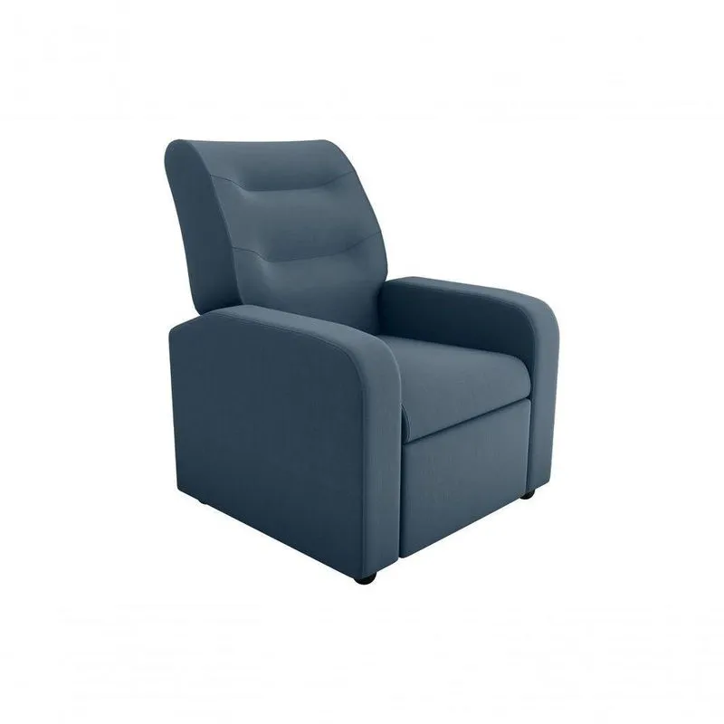Poltrona Reclinável Classic Veludo Light Petróleo B-257