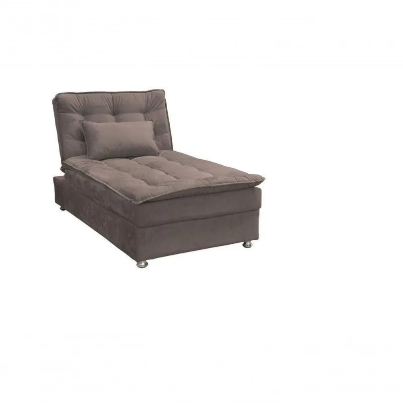 Sofá Cama Chaise 1 Lugar Penelope - New Chumbo Pena