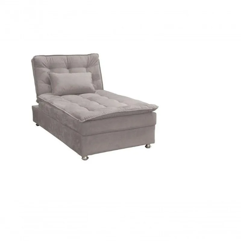 Sofá Cama Chaise 1 Lugar Penelope - Bege Pena