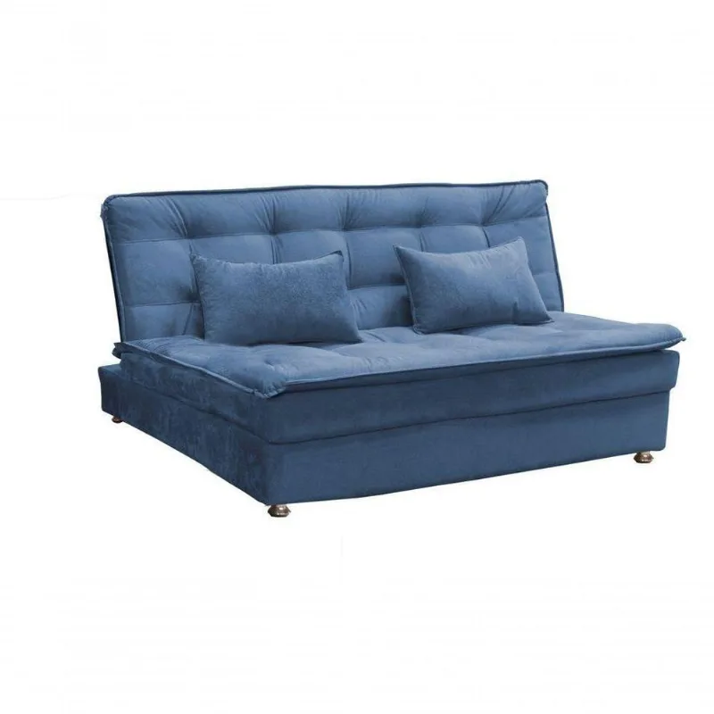 Sofá Cama Reclinável 2 Lugares Penélope - Azul Pena