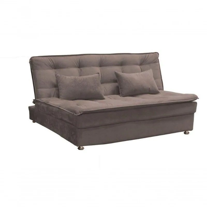 Sofá Cama Reclinável 2 Lugares Penélope - New Chumbo Pena