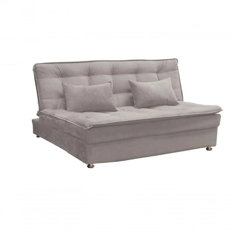 Sofá Cama Reclinável 2 Lugares Penélope - Bege Pena