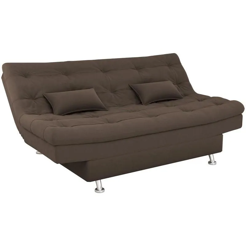 Sofá-cama Reclinável Matrix Salomé Casal Veludo Cinza