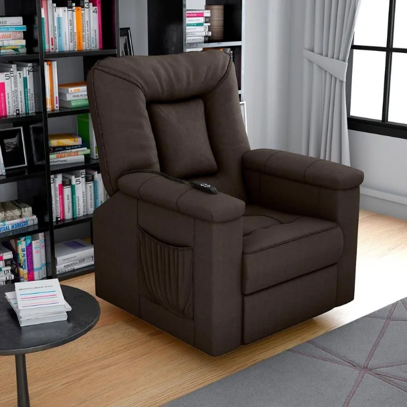Poltrona do Papai Reclinável Elétrica Porshe Suede Marrom Conforto Extra Matrix - Matrix
