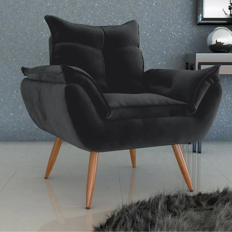Poltrona Veludo 94cm MX Tóquio Matrix