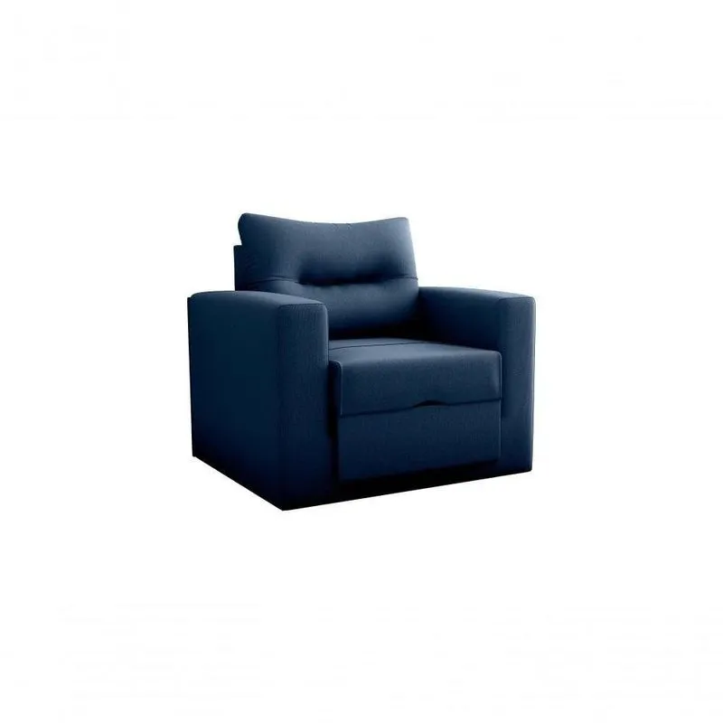 Sofá Cama Marissol 1 Lugar Suede Azul