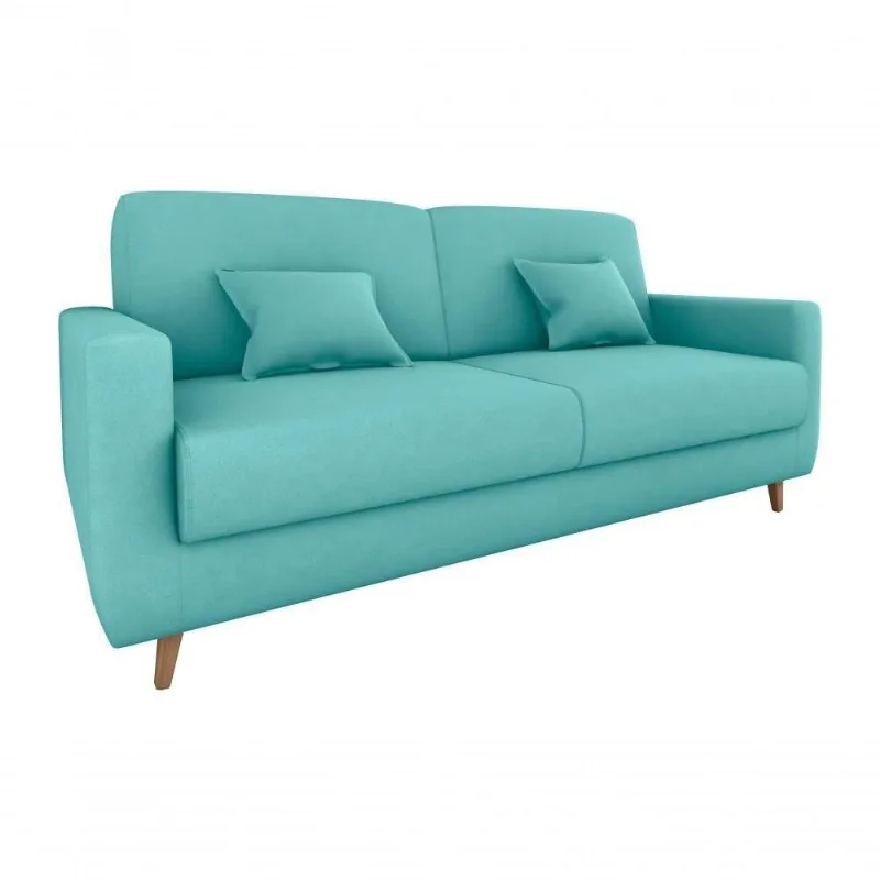 Sofá Cama Emília 2 Lugares 190cm Veludo Verde Menta Matrix - Matrix