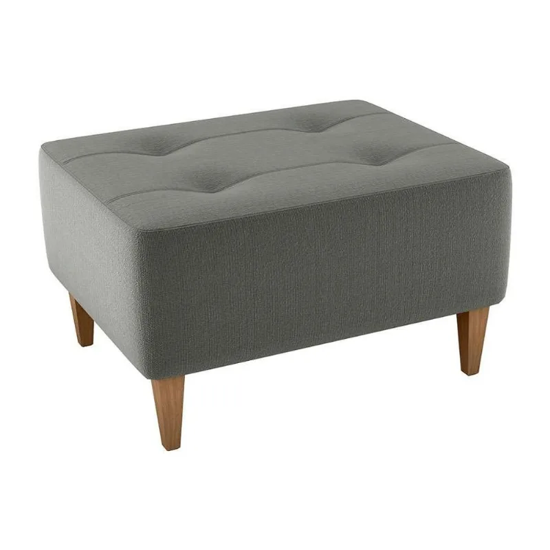 Puff Piva Suede Cinza