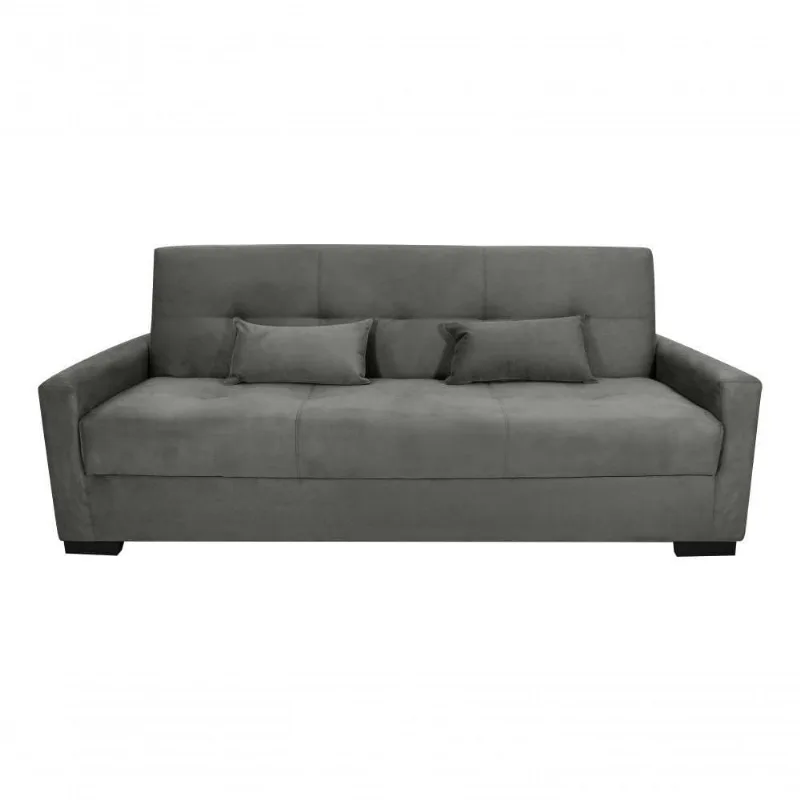 Sofá Cama Lavínia 3 Lugares Suede Cinza Matrix - Matrix