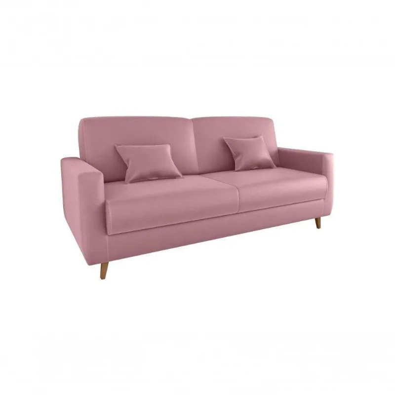 Sofá Cama Emília 2 Lugares 190cm Veludo Turkey Rosa Matrix - Matrix