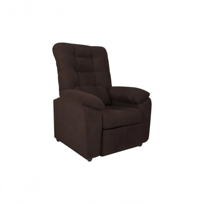 Poltrona Do Papai Reclinável Onix Suede Marrom Matrix