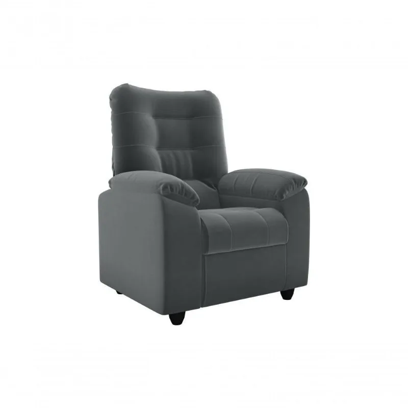 Poltrona Reclinável Onix 1 Lugar Veludo Cinza Matrix