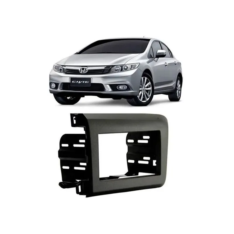 Moldura Painel Dvd 2 Din Honda New Civic 2012 à 2016