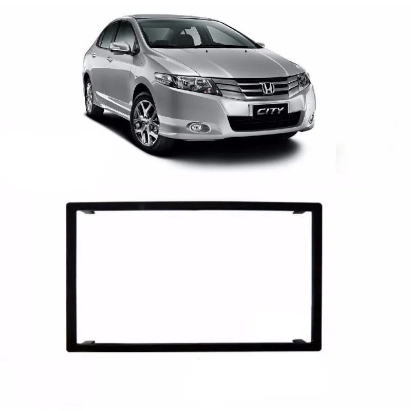 Moldura Aparelho de Som Dvd 2 Din Honda Fit 04/12 City Dx 09/12 Black Piano