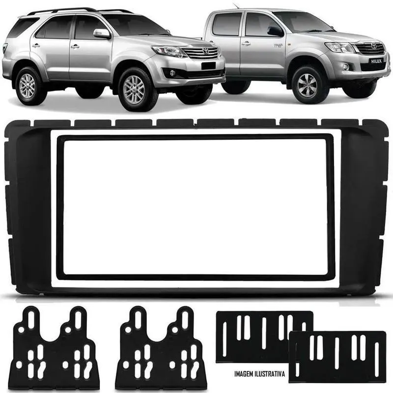 Moldura Hilux 2012, 2 Din, Preto ( Ap668)