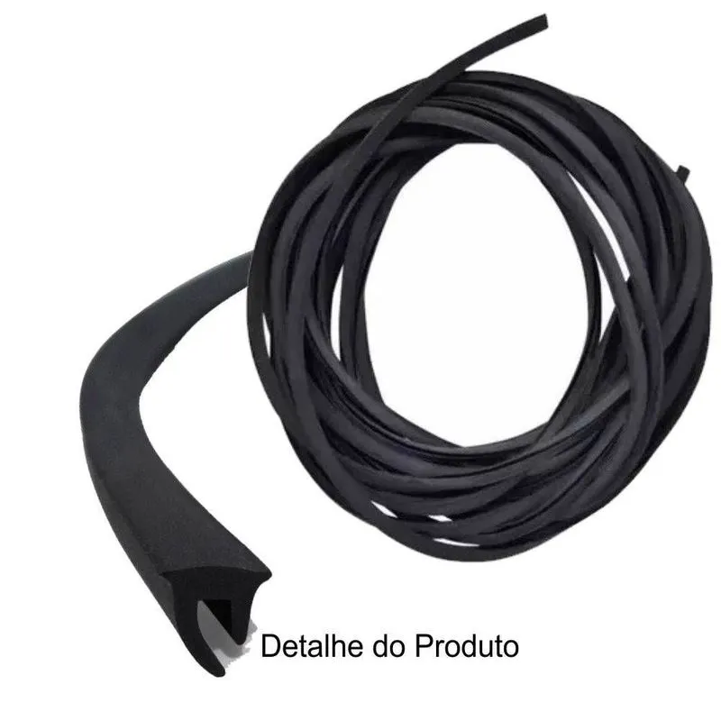 Kit Universal Borracha Acabamento Alargador Paralama 12 Mts