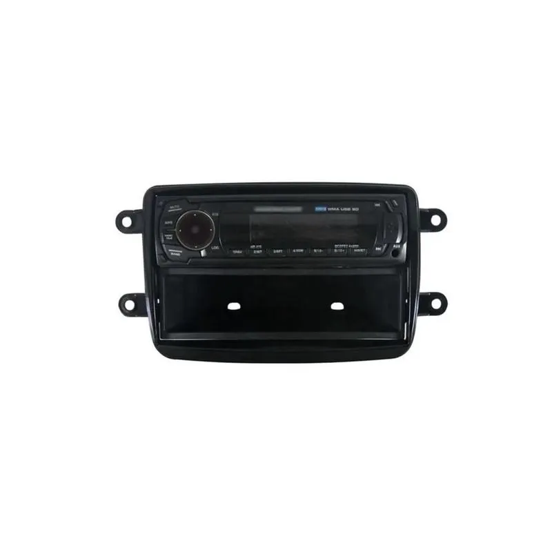 Moldura Painel 1 Din Kwid Oroch Duster Sandero Logan Black