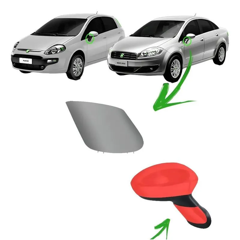 Acabamento Base Retrovisor Punto E Linea - Primer Direito