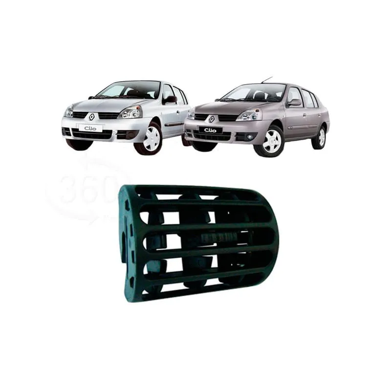 Difusor Grade Saída Ar Lateral Renault Clio Sedan 00.. Cinza