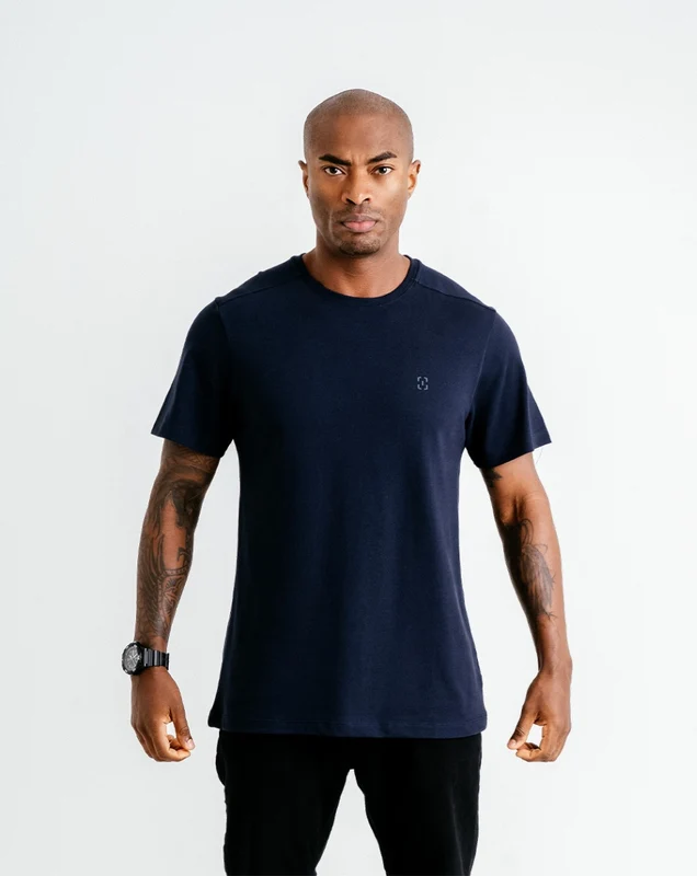 Camiseta Piquet Comfort - Azul GG