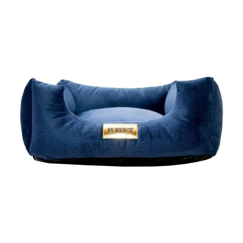 Cama Quadrada para Cachorro ou Gatos Super Luxo Luppet Azul G