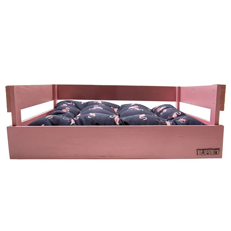 Cama Para Cachorro E Gato De Madeira Reaproveitada Luppet Rosa