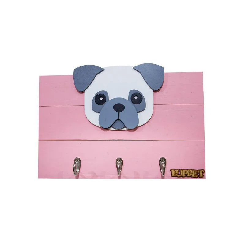 Porta Coleira E Guia Luppet Para Cachorro Pug