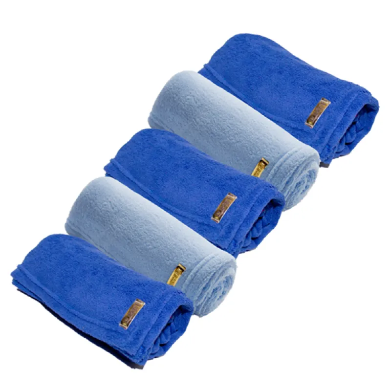 Mantinhas para cachorro e gato com 5 unidades , manta cobertor de pelo Azul