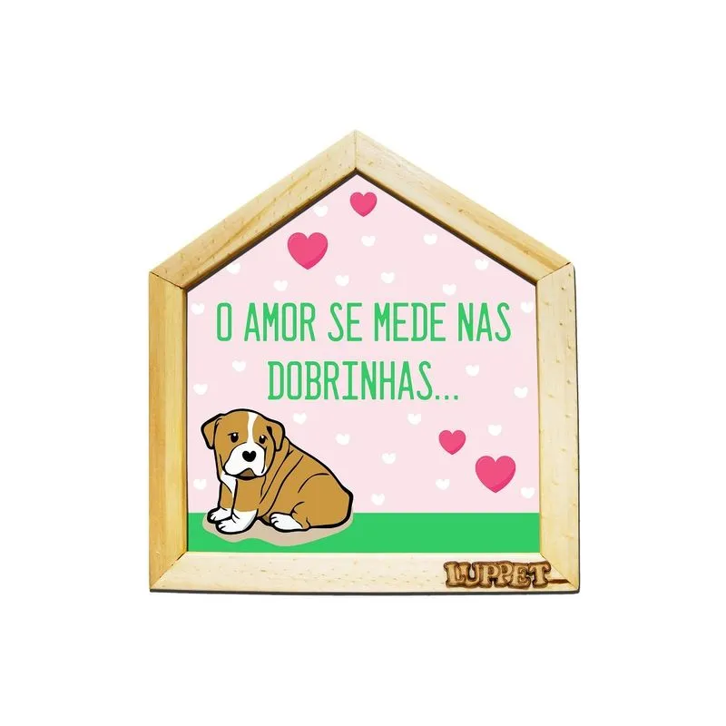 QUADRO AMOR DE DOBRINHAS DROP LUPPET Marrom