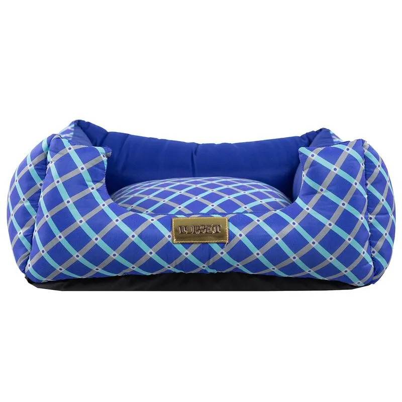 CAMA QUADRADA AZUL GEOMETRICO DROP LUPPET M