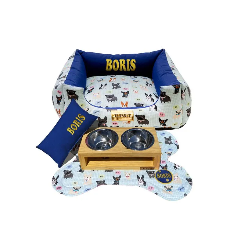 KIT ENXOVAL COMPLETO AZUL CACHORRINHO DROP LUPPET G