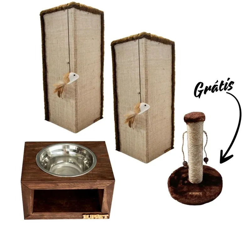 KIT 2 ARRANHADOR SOFA + REDONDO DROP LUPPET Rosa