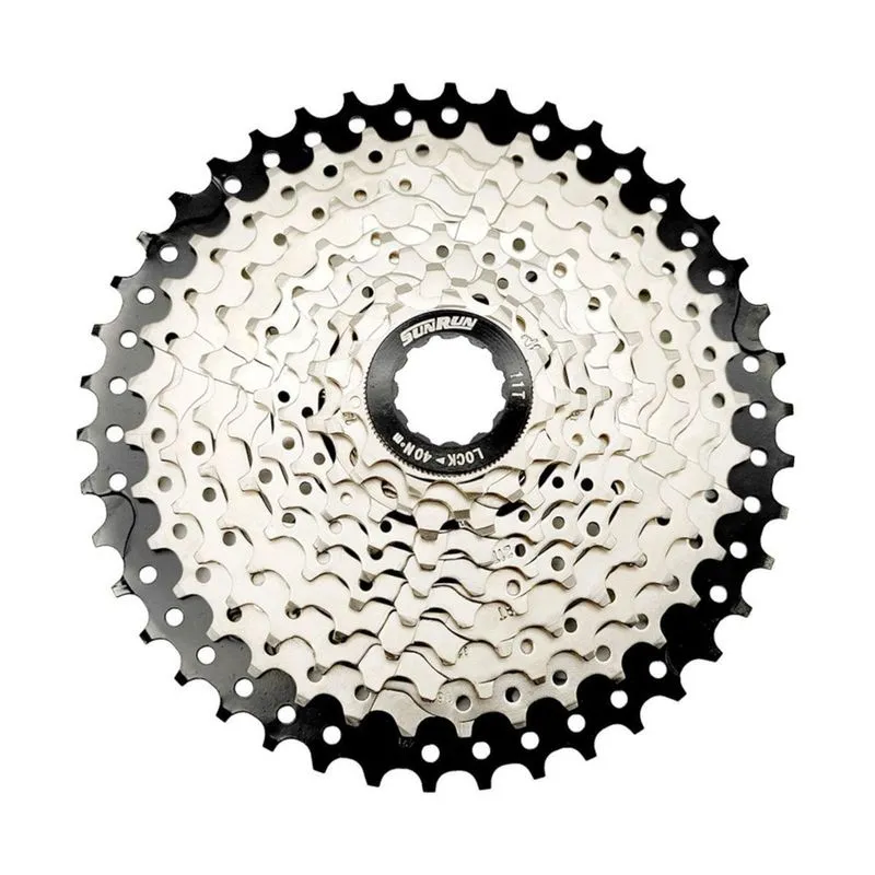 Cassete Sunrun K10 11/42D 10V Prata