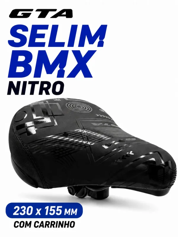 Banco Selim Bmx Bicicleta Gta Bike Macio Preto Confortável Nitro