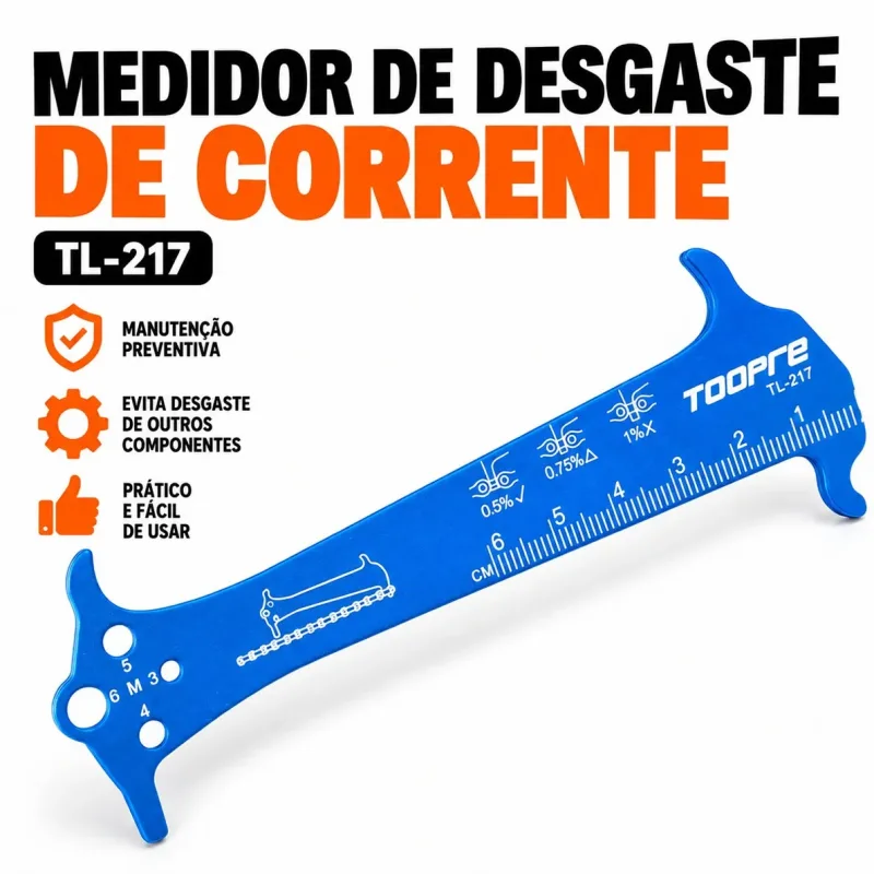 Medidor de Desgaste de Corrente Bicicleta TL-217 Alumínio