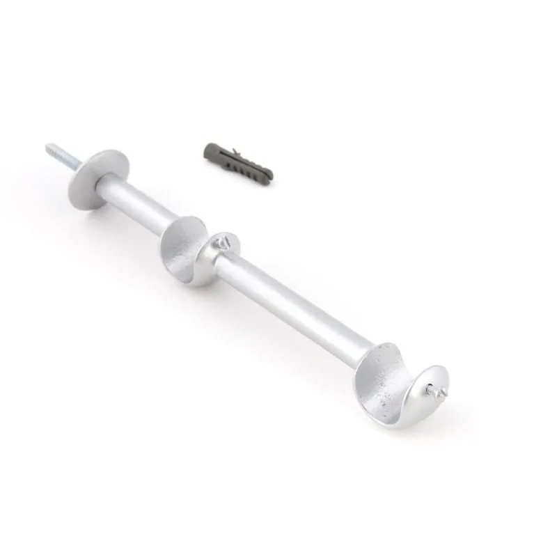 Suporte Duplo Longo 8cm Varao Cortina 19x19mm - SB145 - 38 SB145-38 Wiler-K