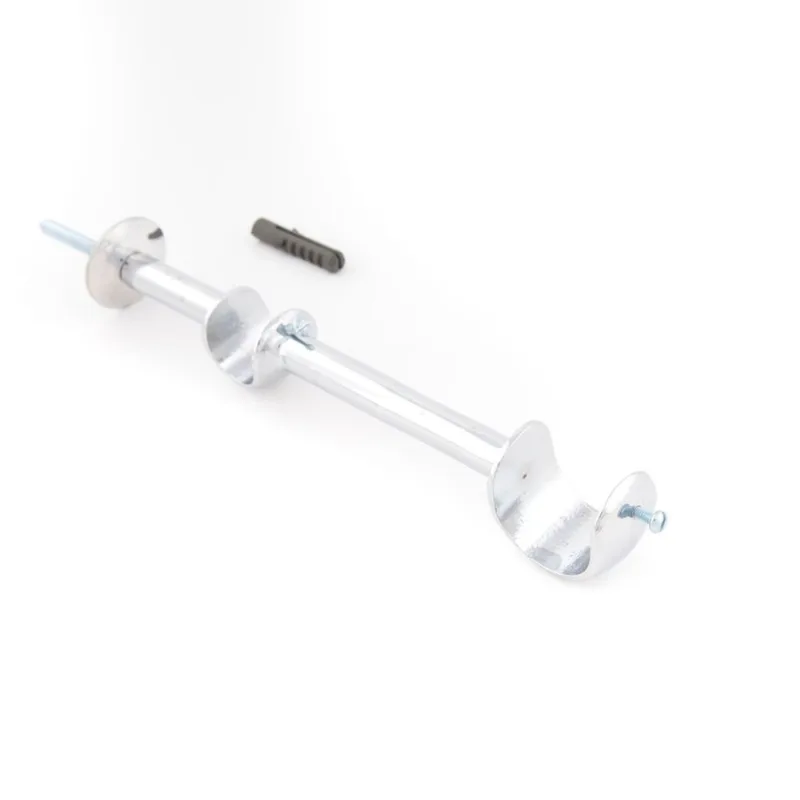 Suporte Duplo Longo 8cm Varao De Cortina 28x19mm - SB146 - 10 SB146-10 Wiler-K