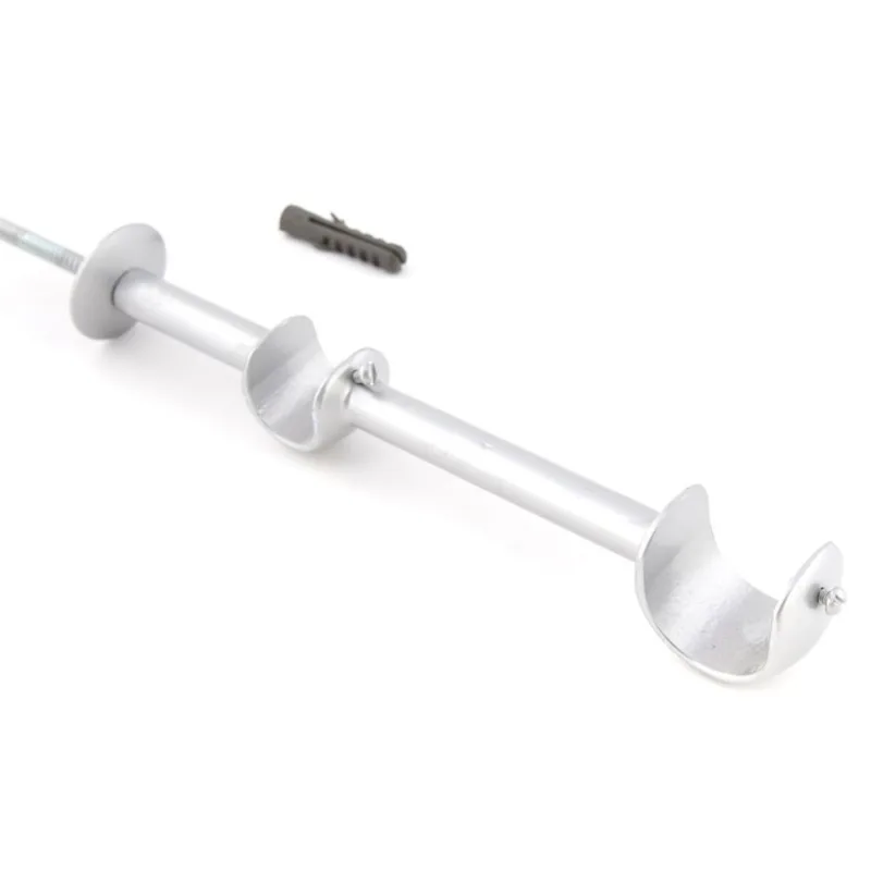 Suporte Duplo Longo 8cm Varao Cortina 28x19mm - SB146 - 38 SB146-38 Wiler-K