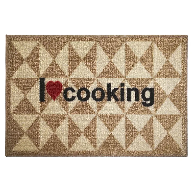Tapete Turco Para Cozinha Entrada Clean 09 0,40x0,60 - Bege Cinza - Edantex