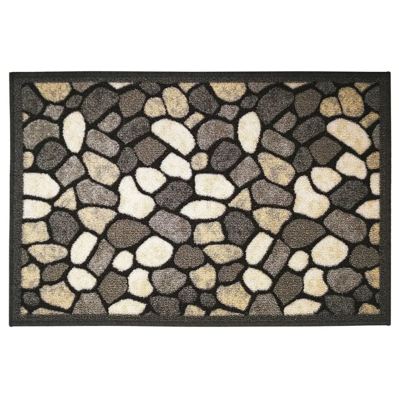Tapete Turco Para Cozinha Entrada Clean 12 0,40x0,60 - Cinza - Edantex