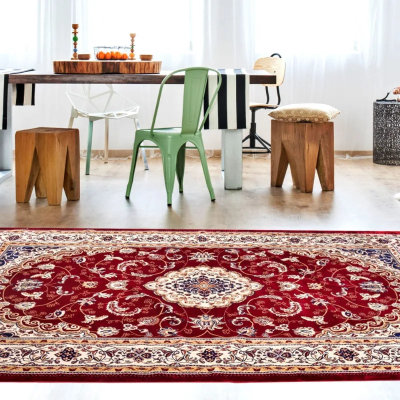 Tapete Para Sala-Quarto Bruxelas 01 250X380 Vermelho Clássico 7908006034896 Edantex