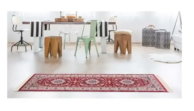 Passadeira Luxo Bruxelas 0.66x2.10 Belga Bordo com Franjas EDX 03