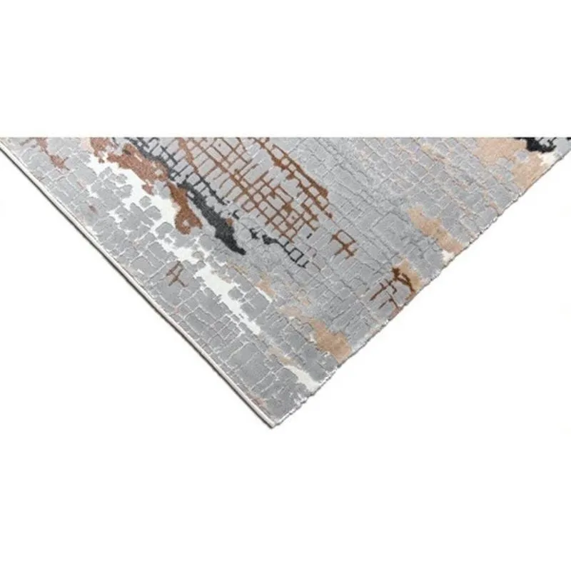Tapete De Sala Edantex Turco Esplendor 05 1,40 X 2,00- Cinza