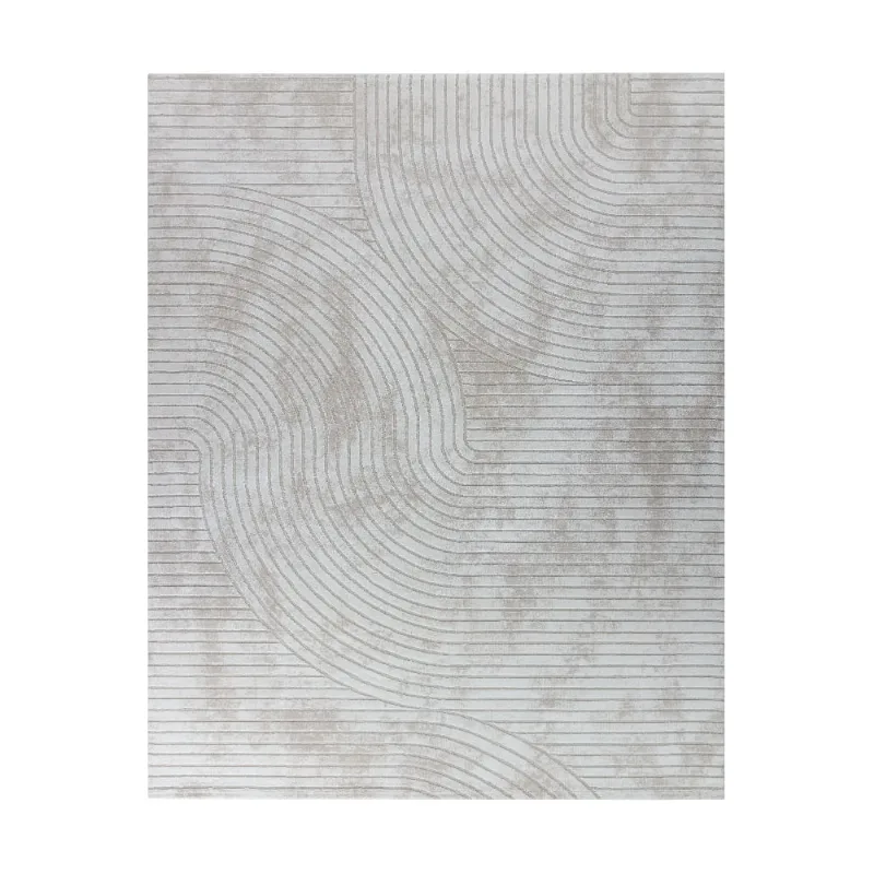 Tapete Geométrico Sofisticato 01 140x200 - 0a274a Off White/cinza 7908006053071 Edantex