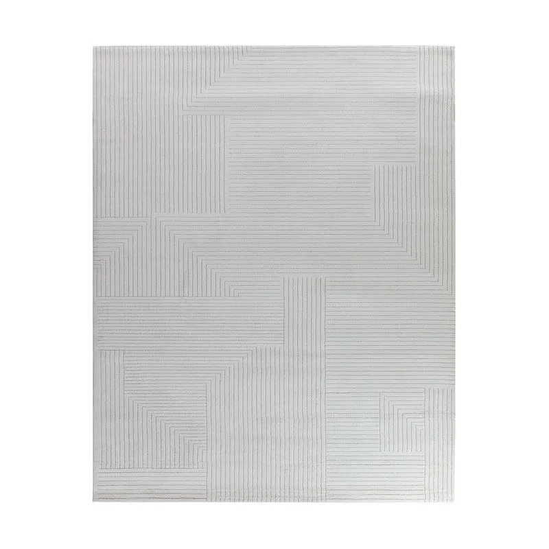 Tapete Para Sala Sofisticato 02 Off White-cinza 2,00x2,50m