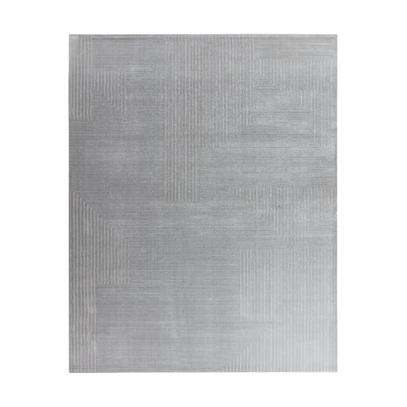 Tapete Geométrico Sofisticato 03 140x200 - 0e710c Off White/cinza 7908006053170 Edantex