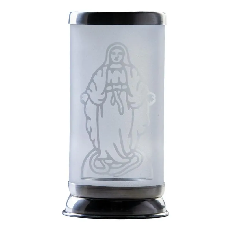Cúpula Porta Vela Nossa Senhora Das Graças Vidro Jateado